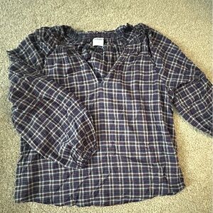 Old Navy Blue and Red Plaid Shirt